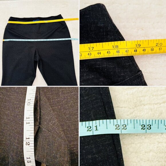 Apt 9 Womens Dress Pants Plus Size 14W Short Pull On Black Textured - Picture 6 of 8